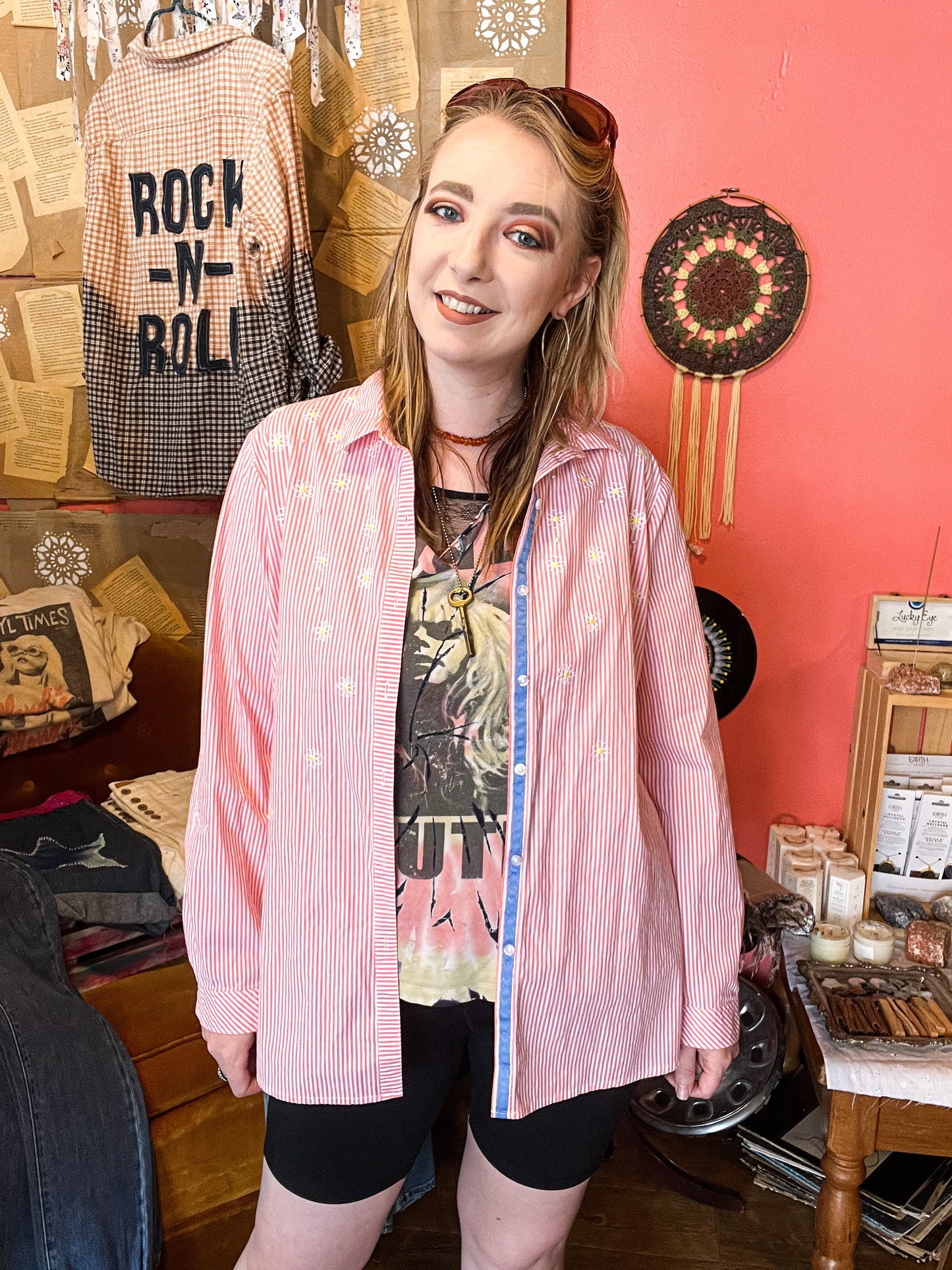 Upcycled Cher Buttonup top
