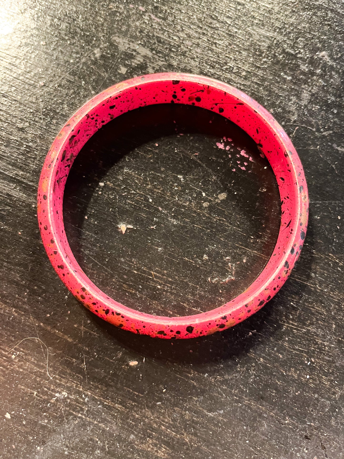 Retro Babe 80s Style Pink Bangle Bracelet