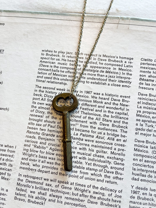 You Are the Key Upcycled Vintage Key Chain Necklace