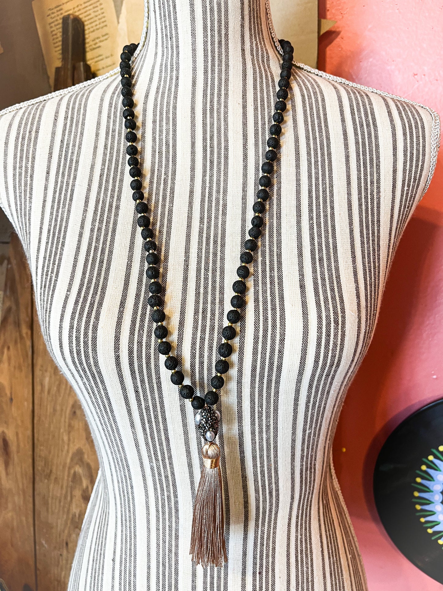 Mystic Fringe Rhinestone Pendant Necklace