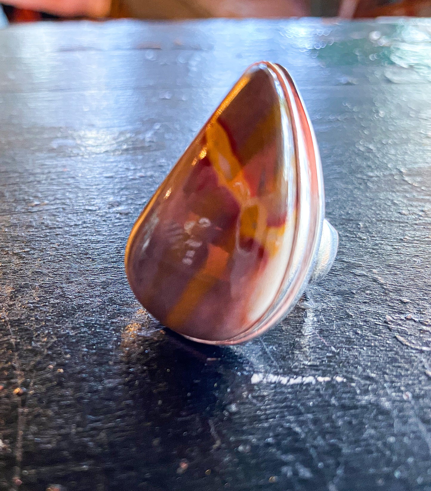 Mookaite Jasper Crystal Ring Size 9.5