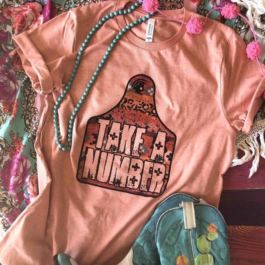 Take a Number Western Cattle Tag Graphic Tee