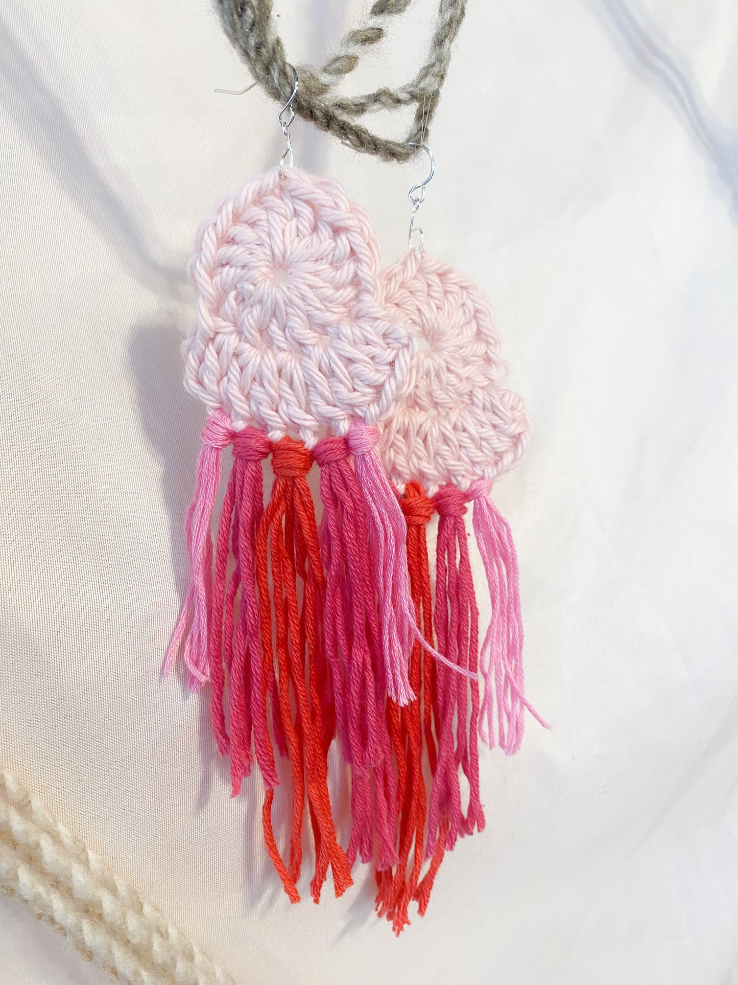 Nina macrame fringe earrings