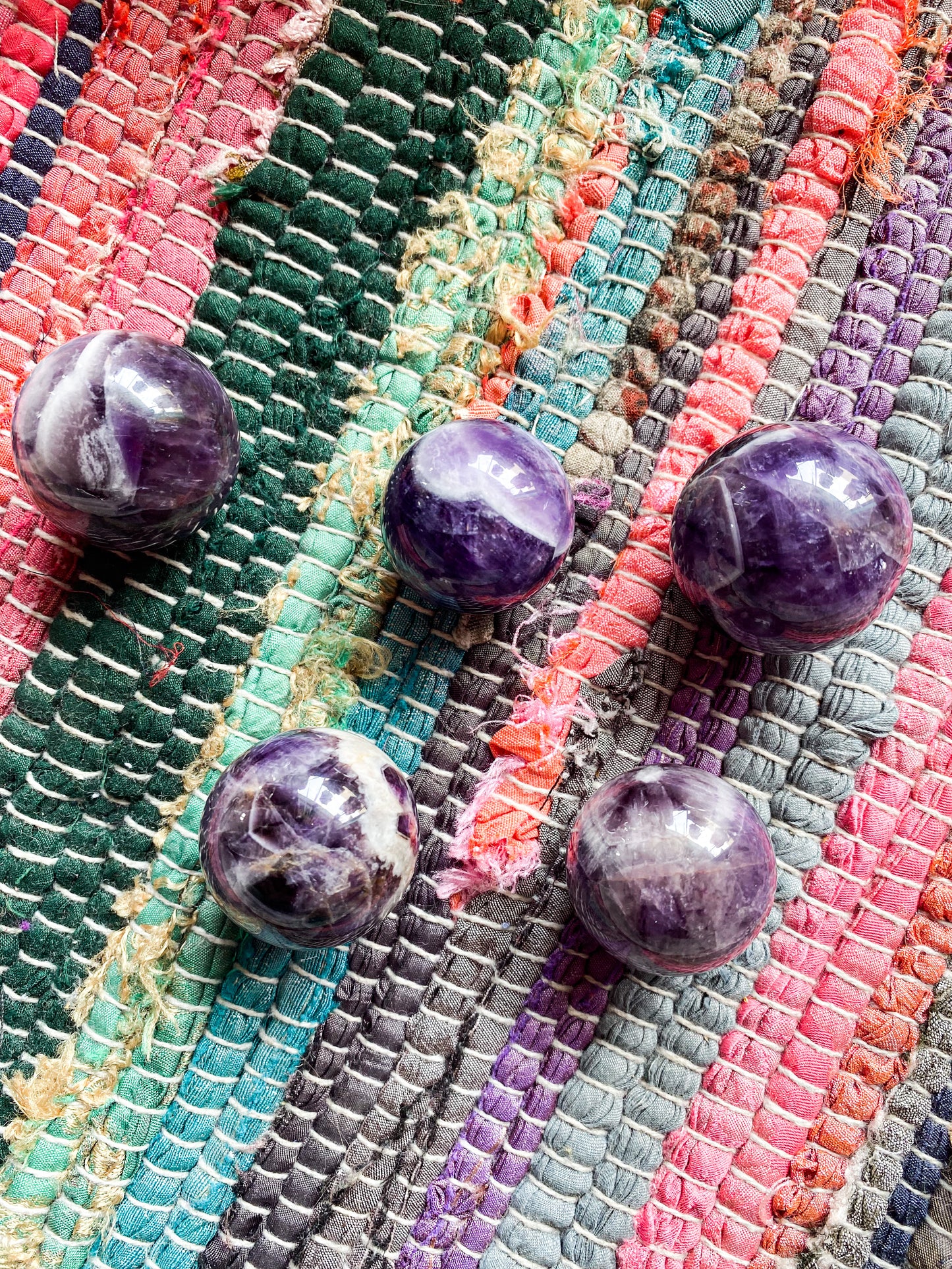 Chevron amethyst small sphere