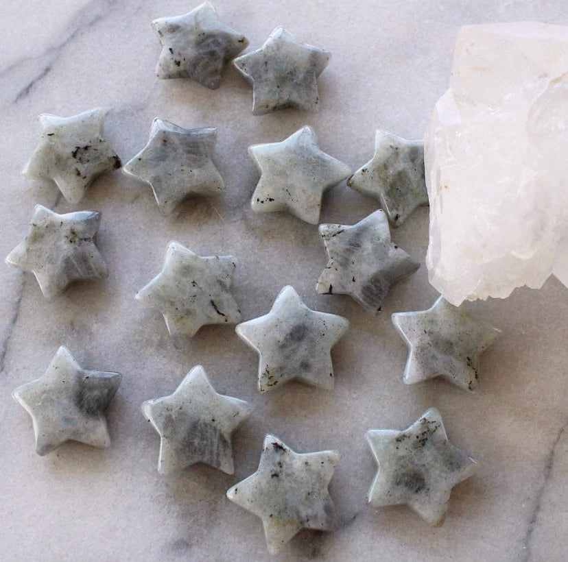 Labradorite Star Crystal Palm Stone