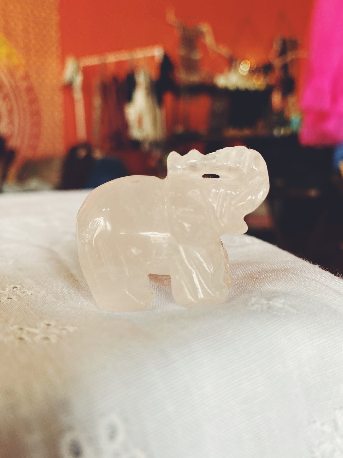 Rose Quartz Elephant Spirit Animal