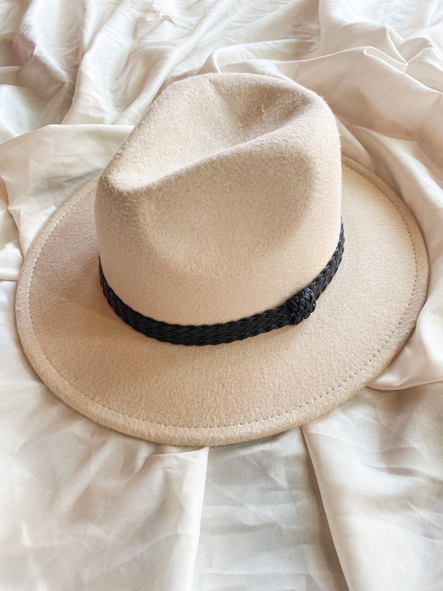 Tammy Braided Ribbon Fedora Brim Hat