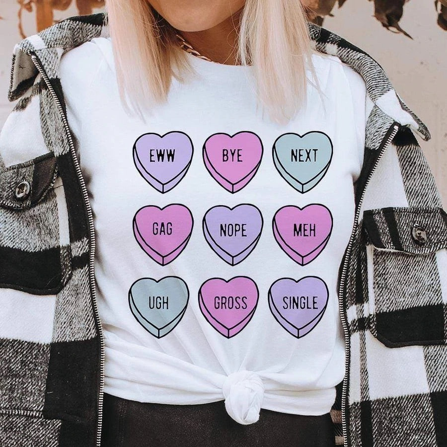 Anti Valentine Convo Hearts Graphic Tee