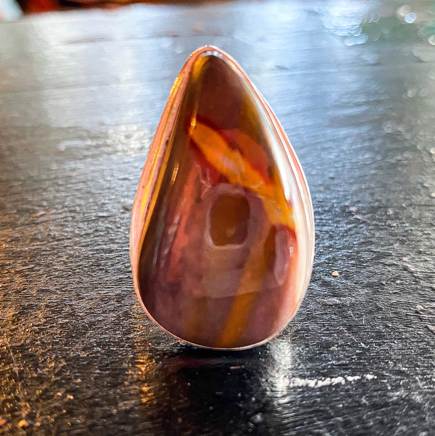 Mookaite Jasper Crystal Ring Size 9.5