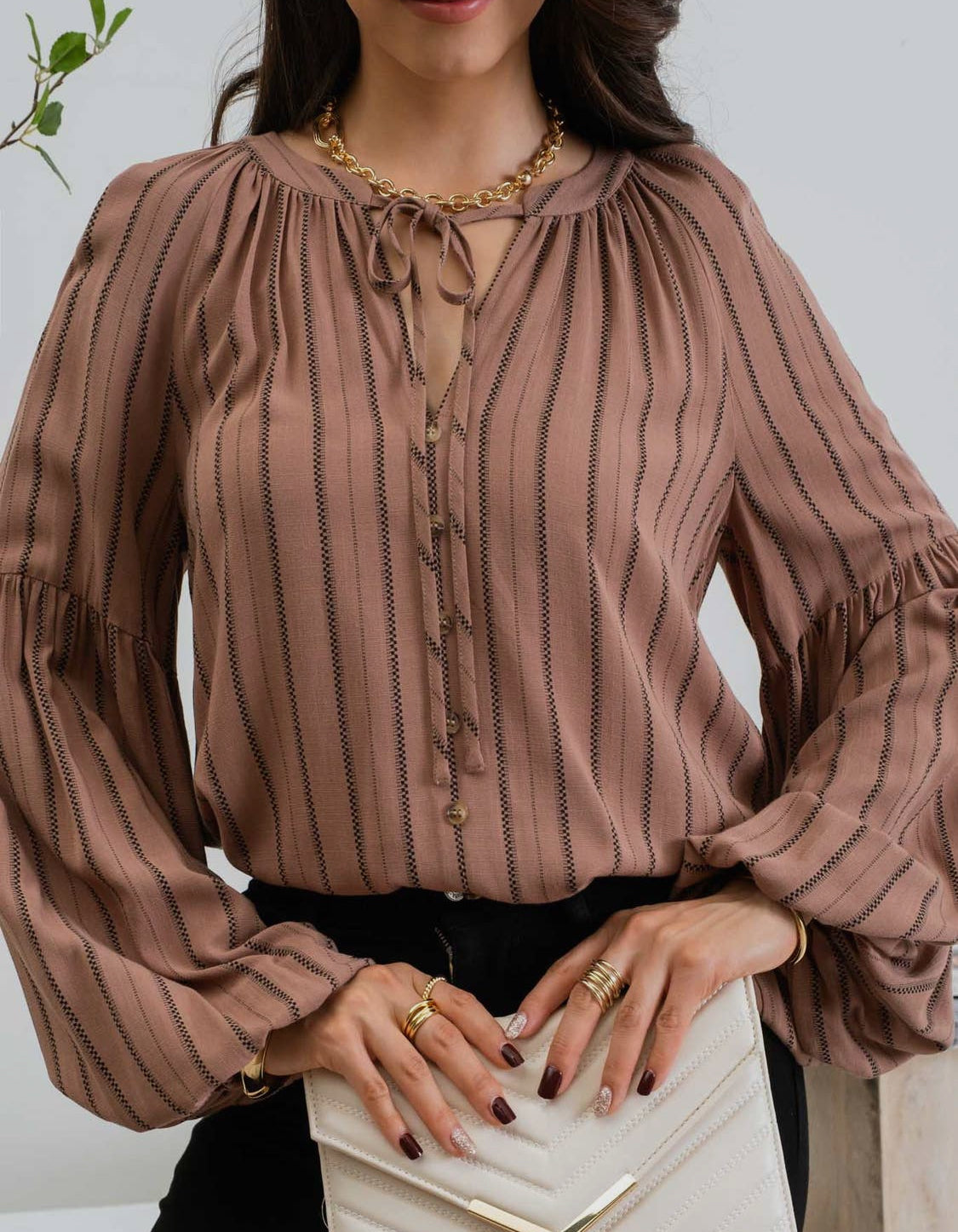 Striped Peasant Blouse