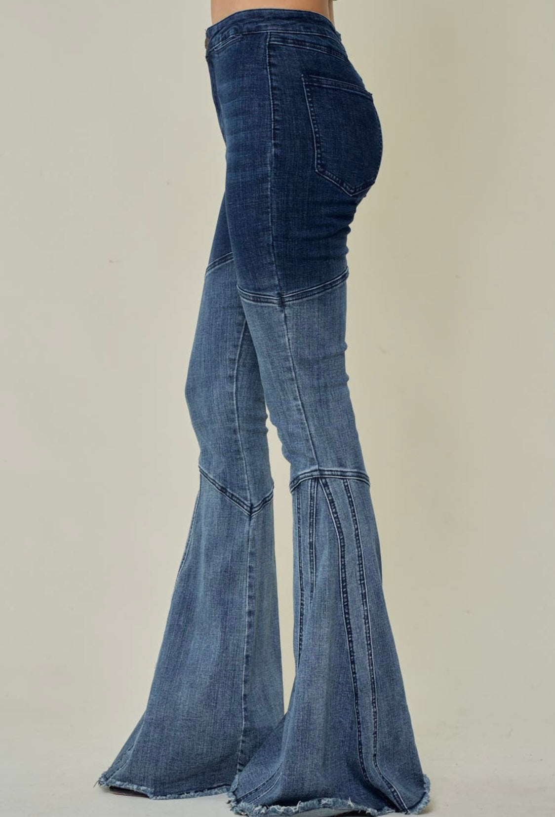 Show Stopper Ombre Dip Dyed High Rise Bell Bottom Jeans