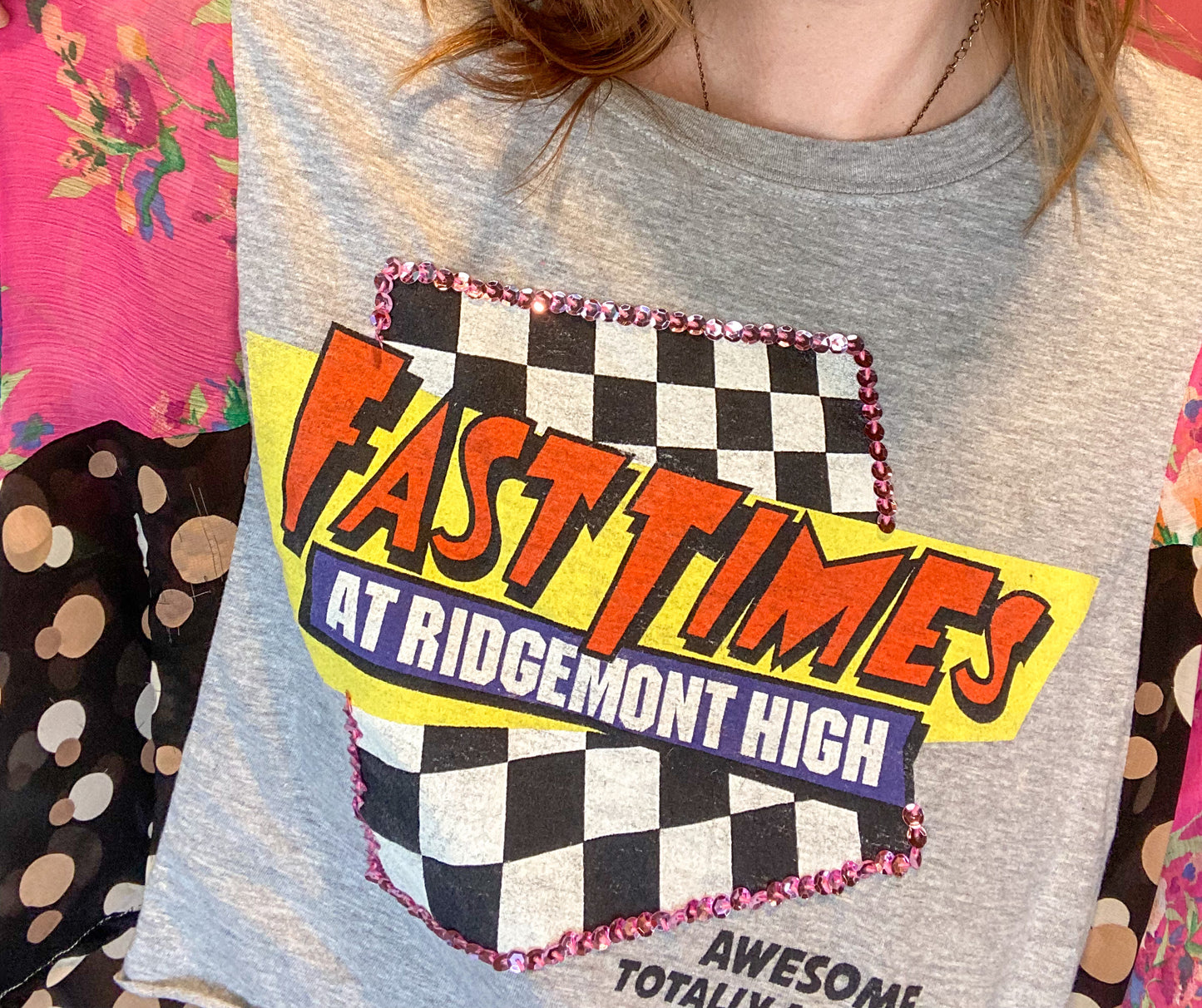Upcycled Fast Times Poncho Festival Graphic Tee