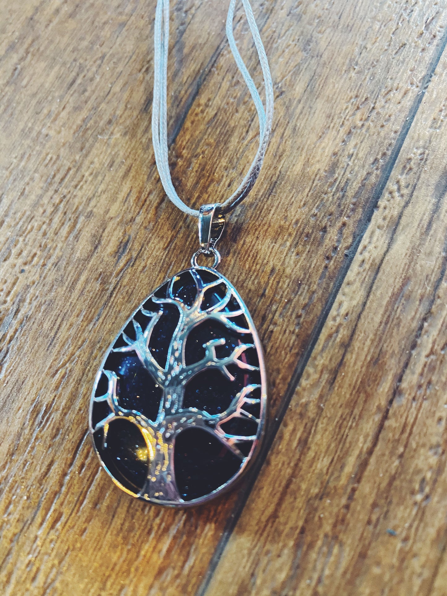 Blue Sandstone Tree of life necklace