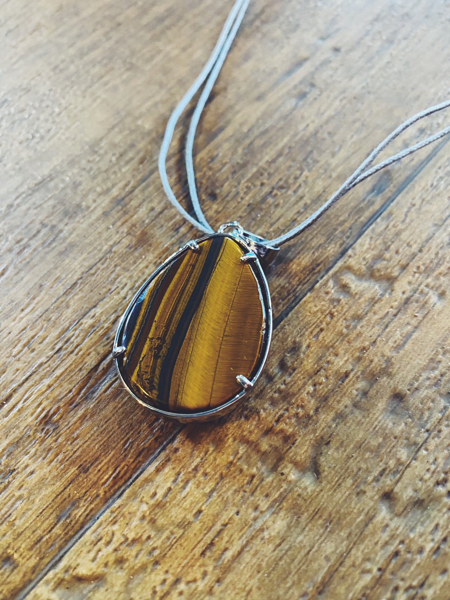 Tigers Eye Tree of life necklace