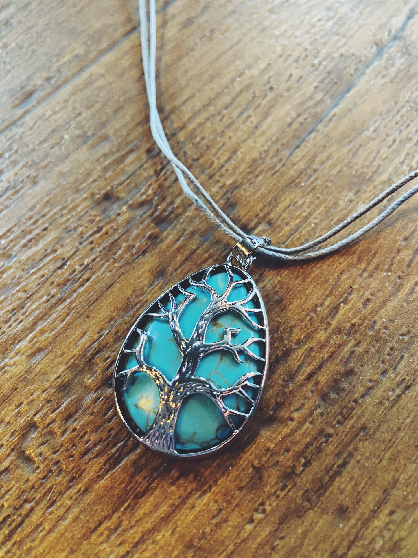 Turquoise Tree of life necklace