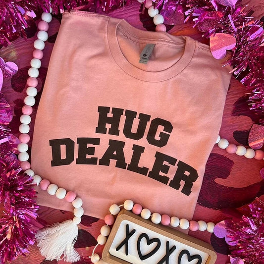 Hug Dealer Pink Graphic Tee