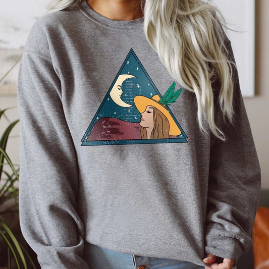 Lady and the Moon Western Sweatshirt