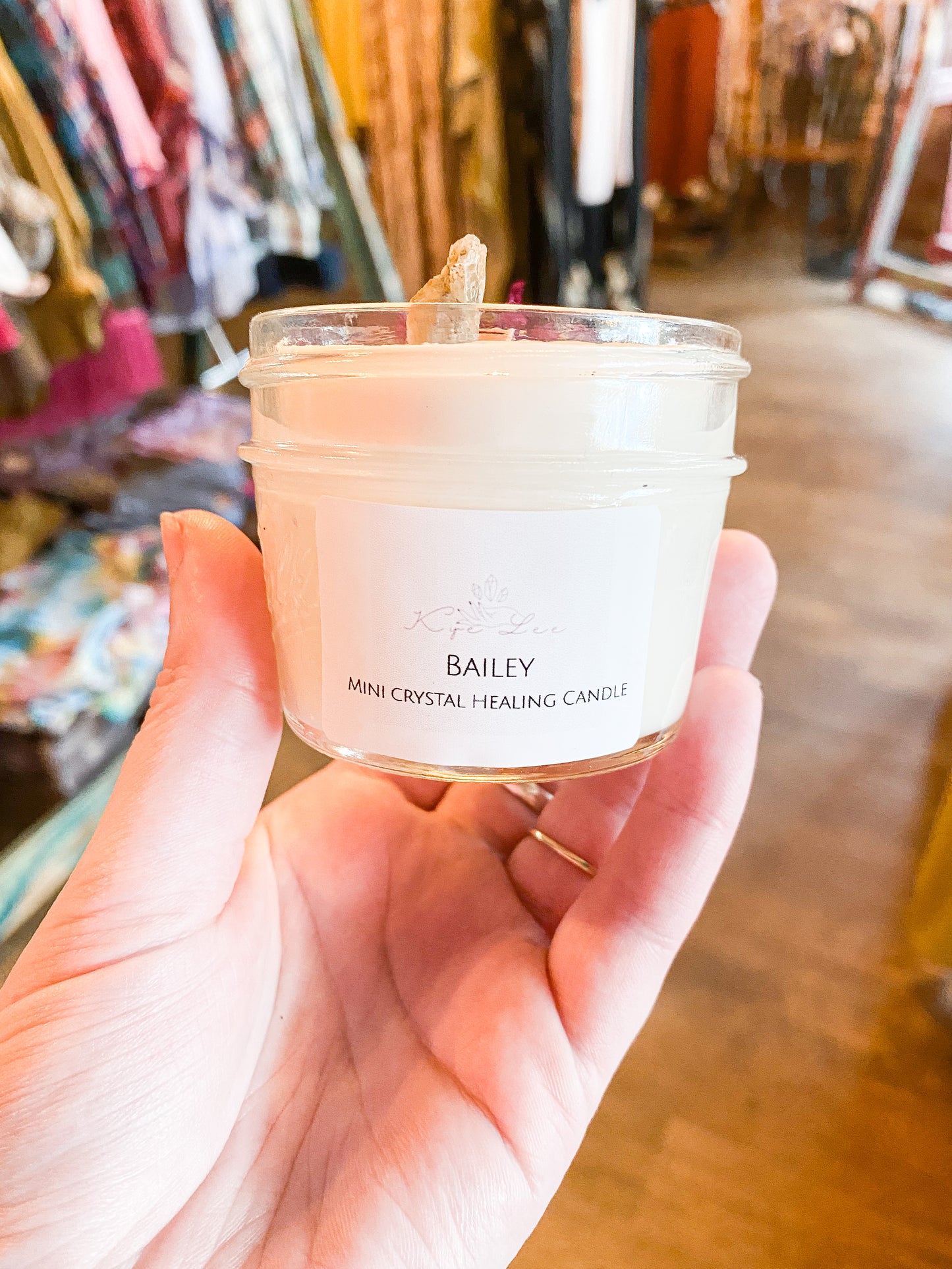 Bailey Mini Healing Crystal Candle
