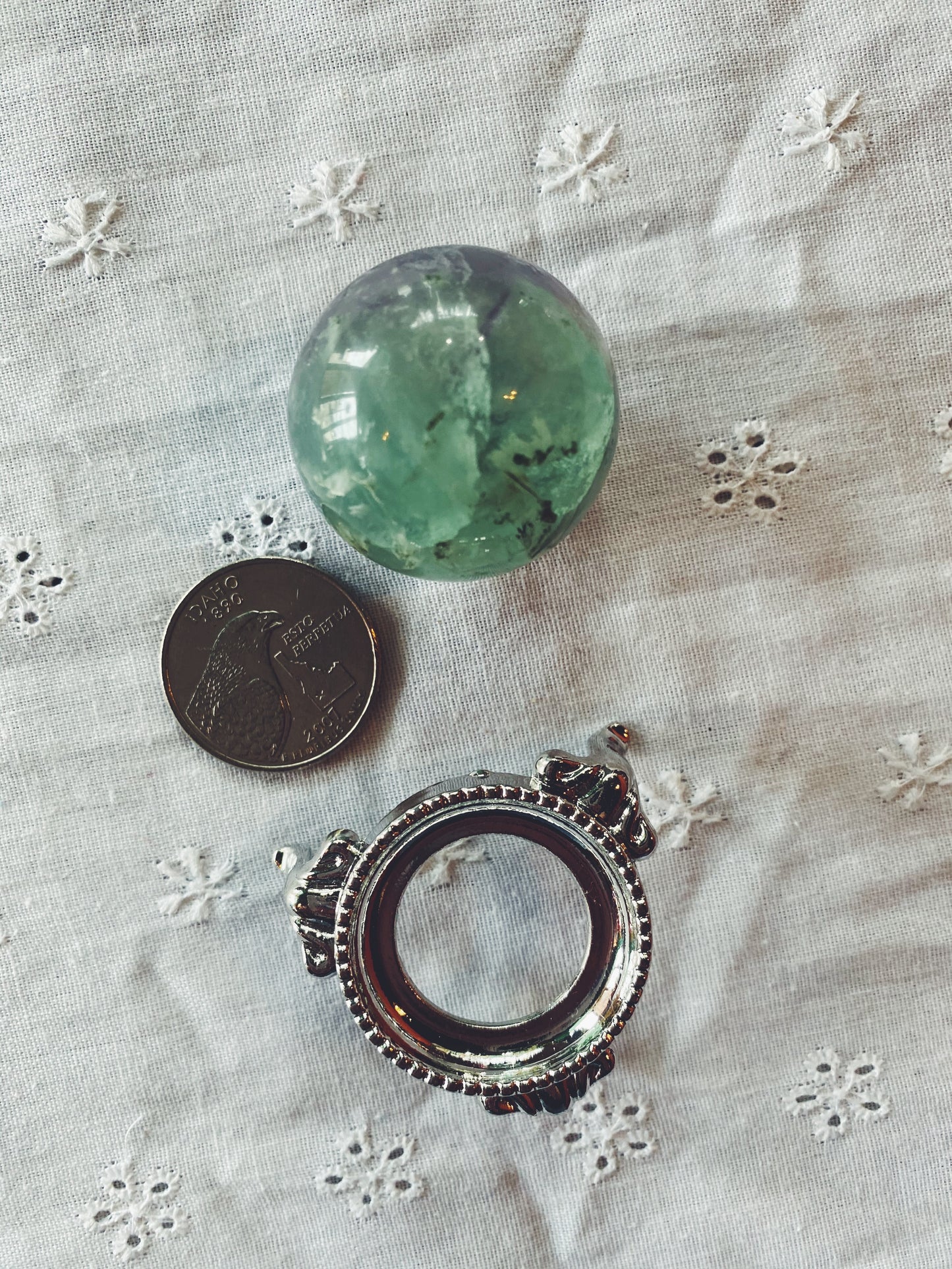 Small Fluorite Sphere with Stand