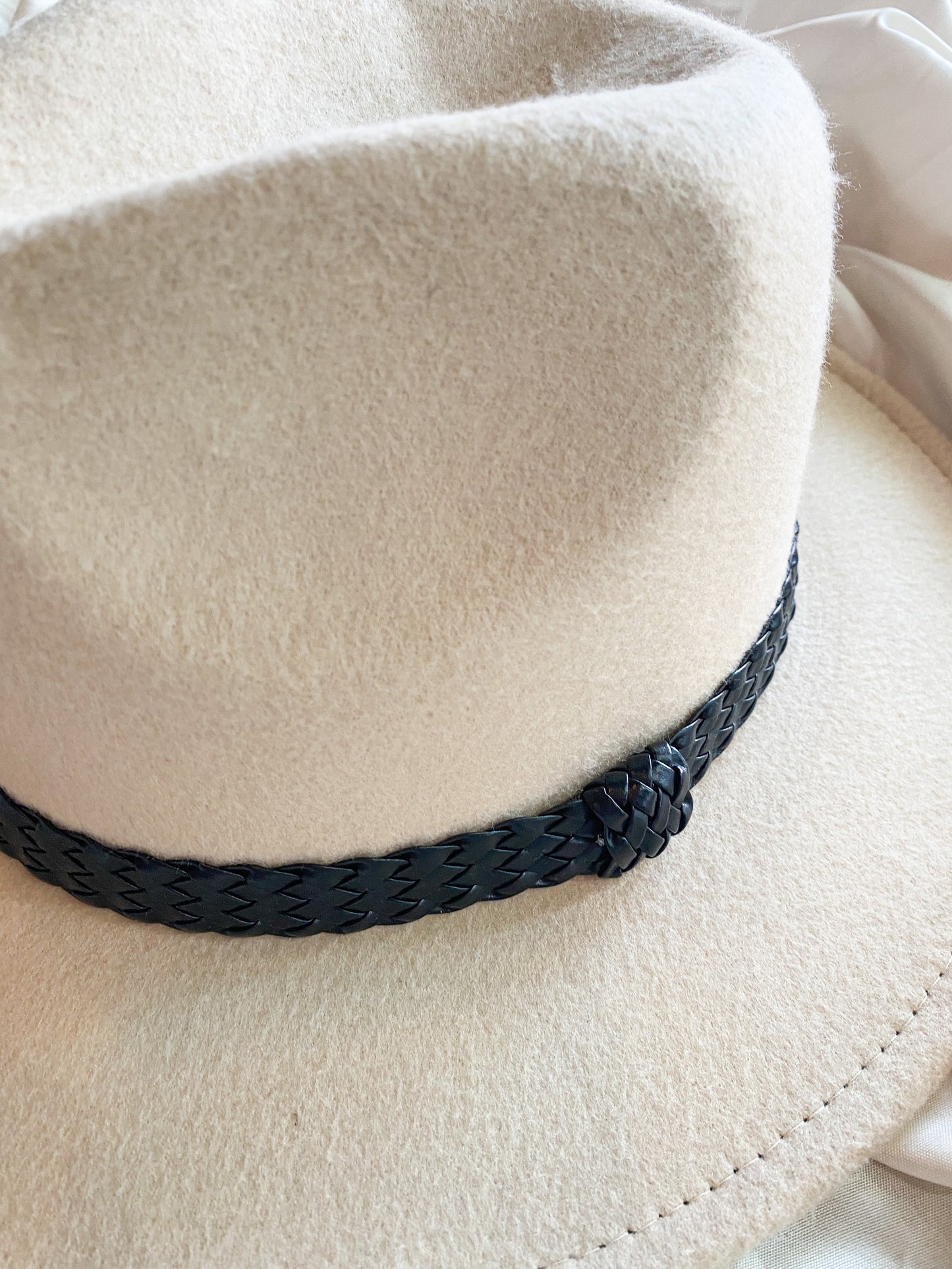 Tammy Braided Ribbon Fedora Brim Hat