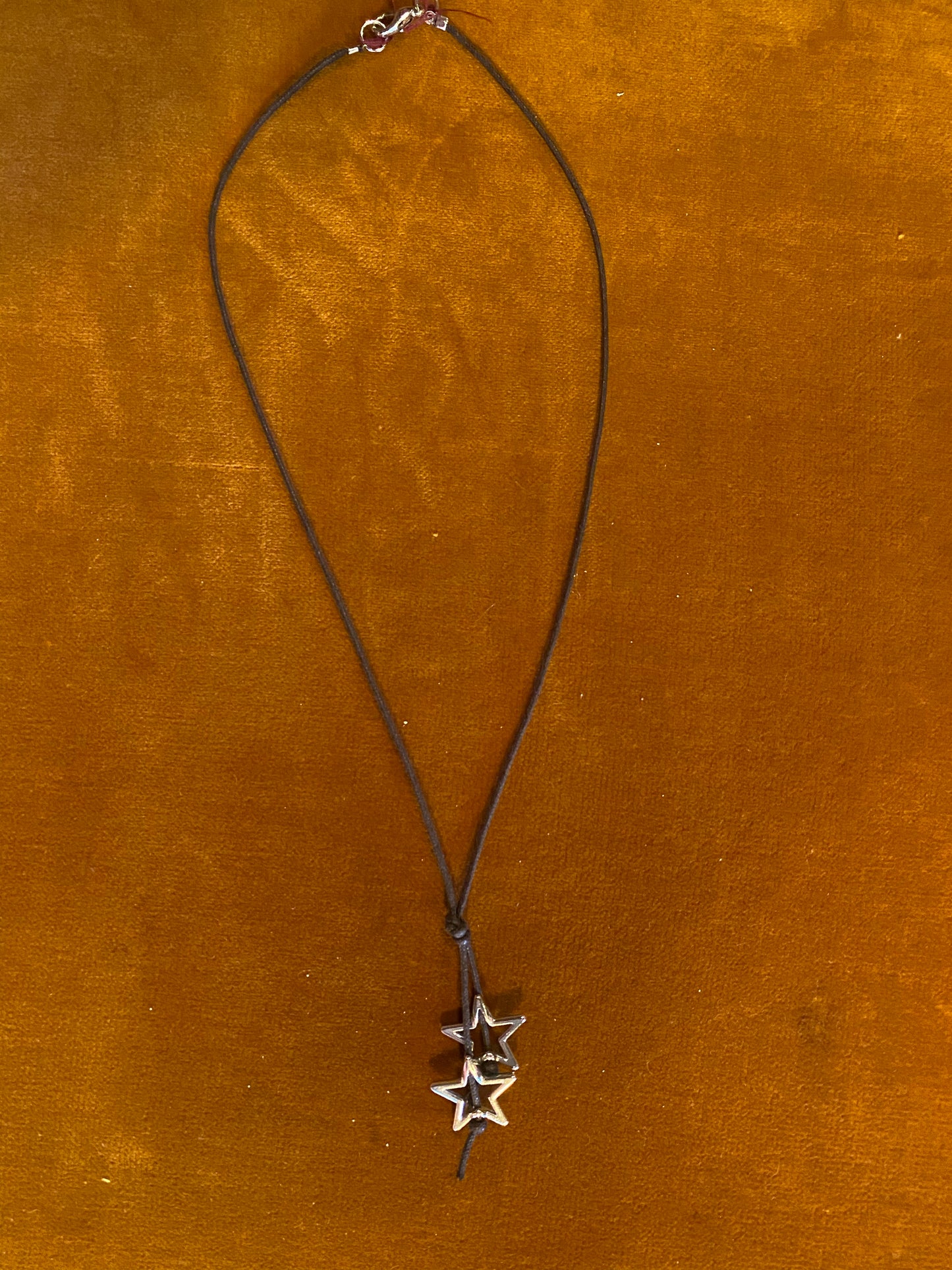 Double star and cord necklace
